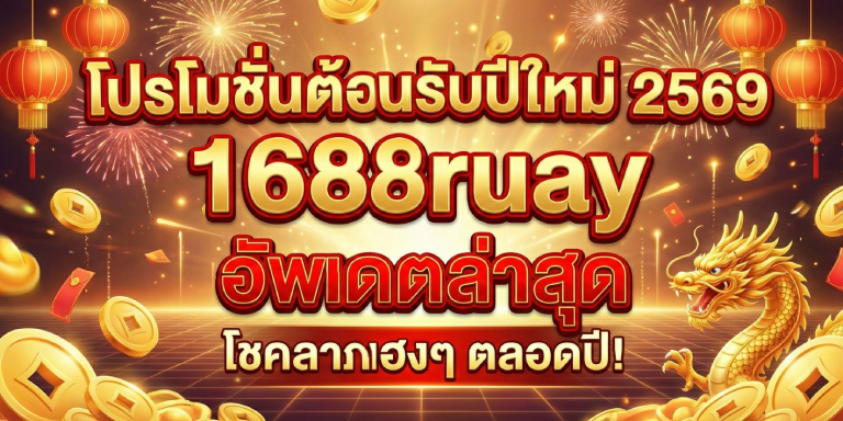 โปรโมชั่น 1688ruay 2569 อัพเดตล่าสุด ต้อนรับปีใหม่ (1)