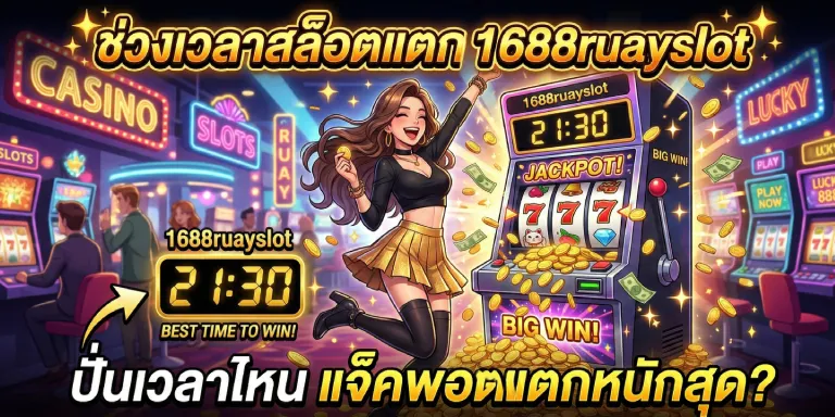 ช่วง เวลาสล็อตแตก 1688ruayslot ปั่นเวลาไหนแจ็คพอตแตกหนักสุด (2)
